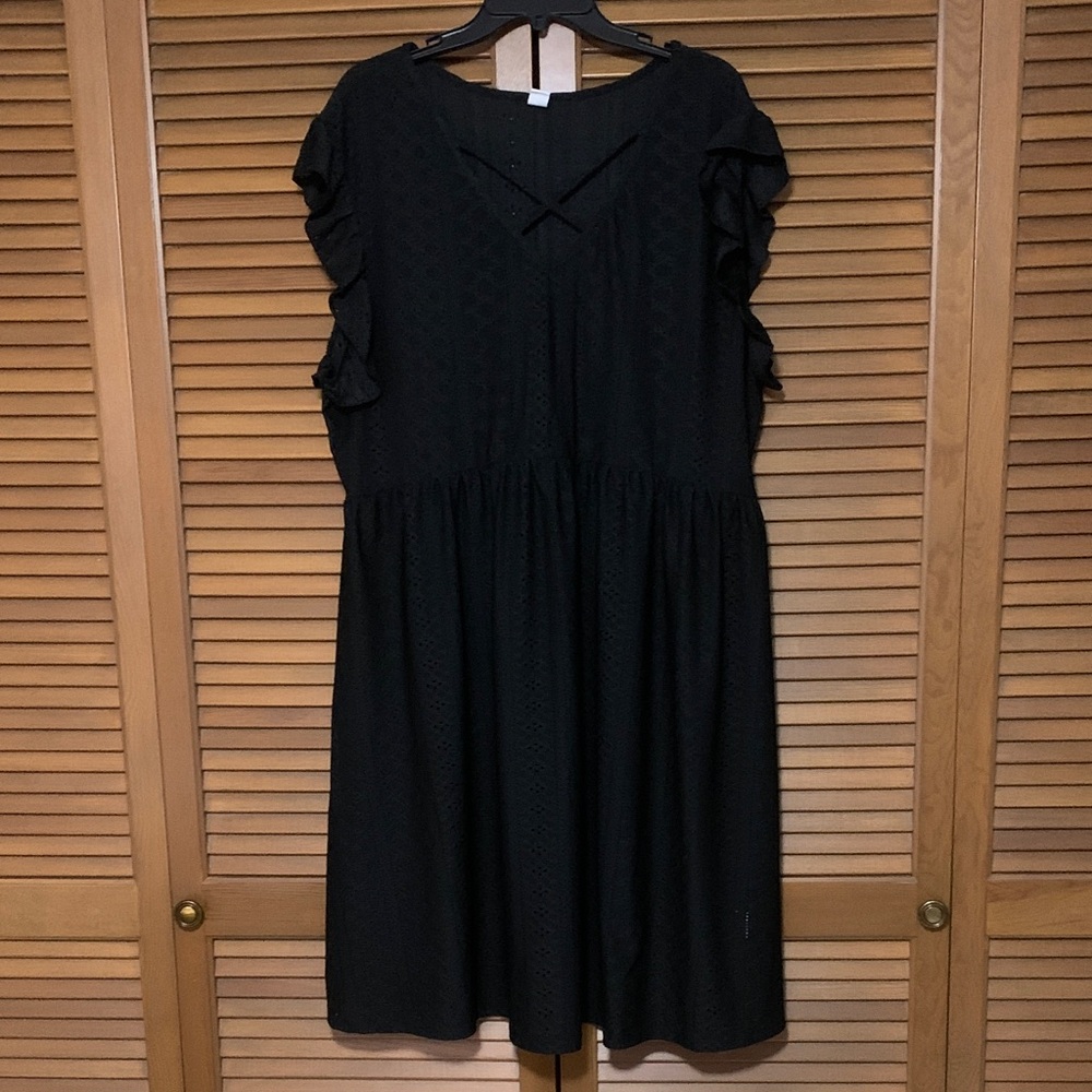 Brown Coco Black Eyelet Dress Plus 3X